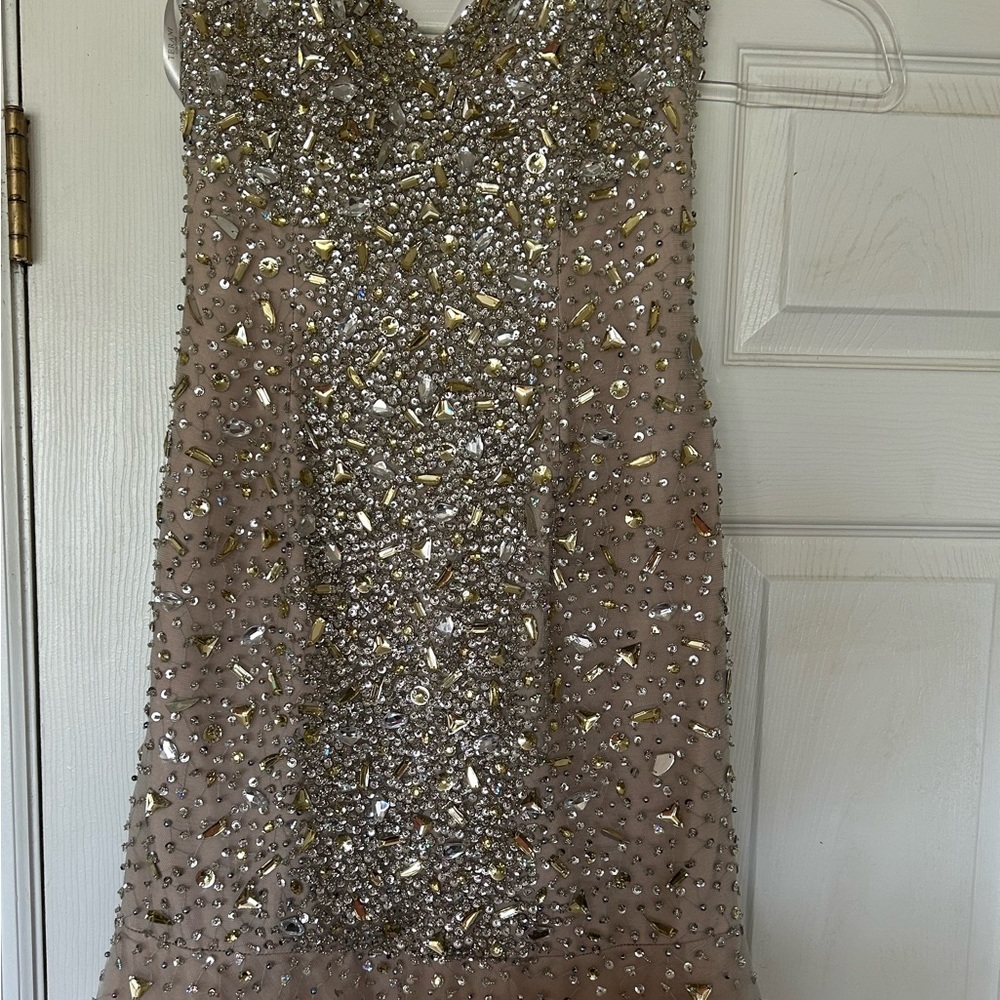 NWT Terani Couture Jeweled Mermaid Prom Dress Style P1575 - Size 8 - Picture 4 of 11